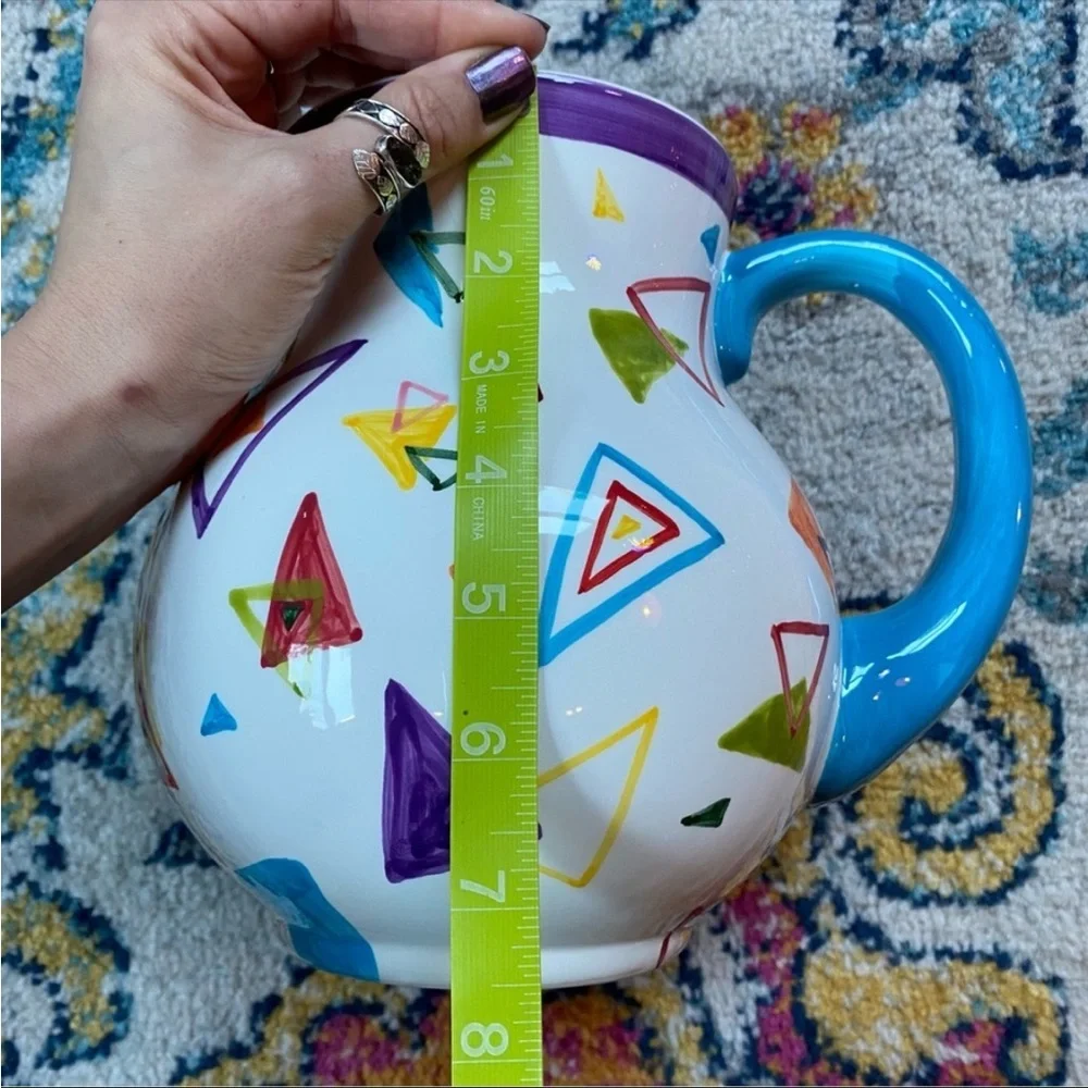 Vintage 1980s/1990s Designpac geometric ceramic pitcher/vase